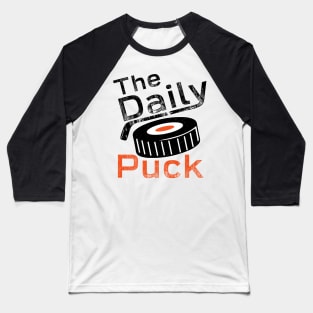 Orange Text / Orange Puck Baseball T-Shirt